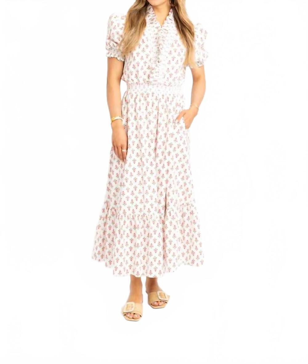 NEW KARLIE petals midi dress - petite in red